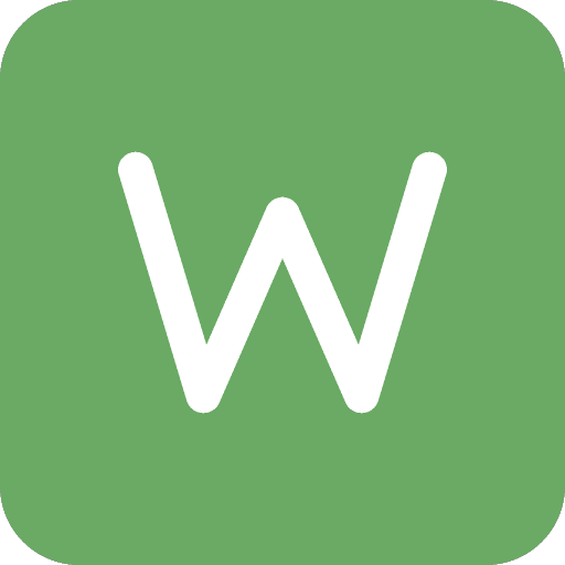 Wordventure's green W game icon